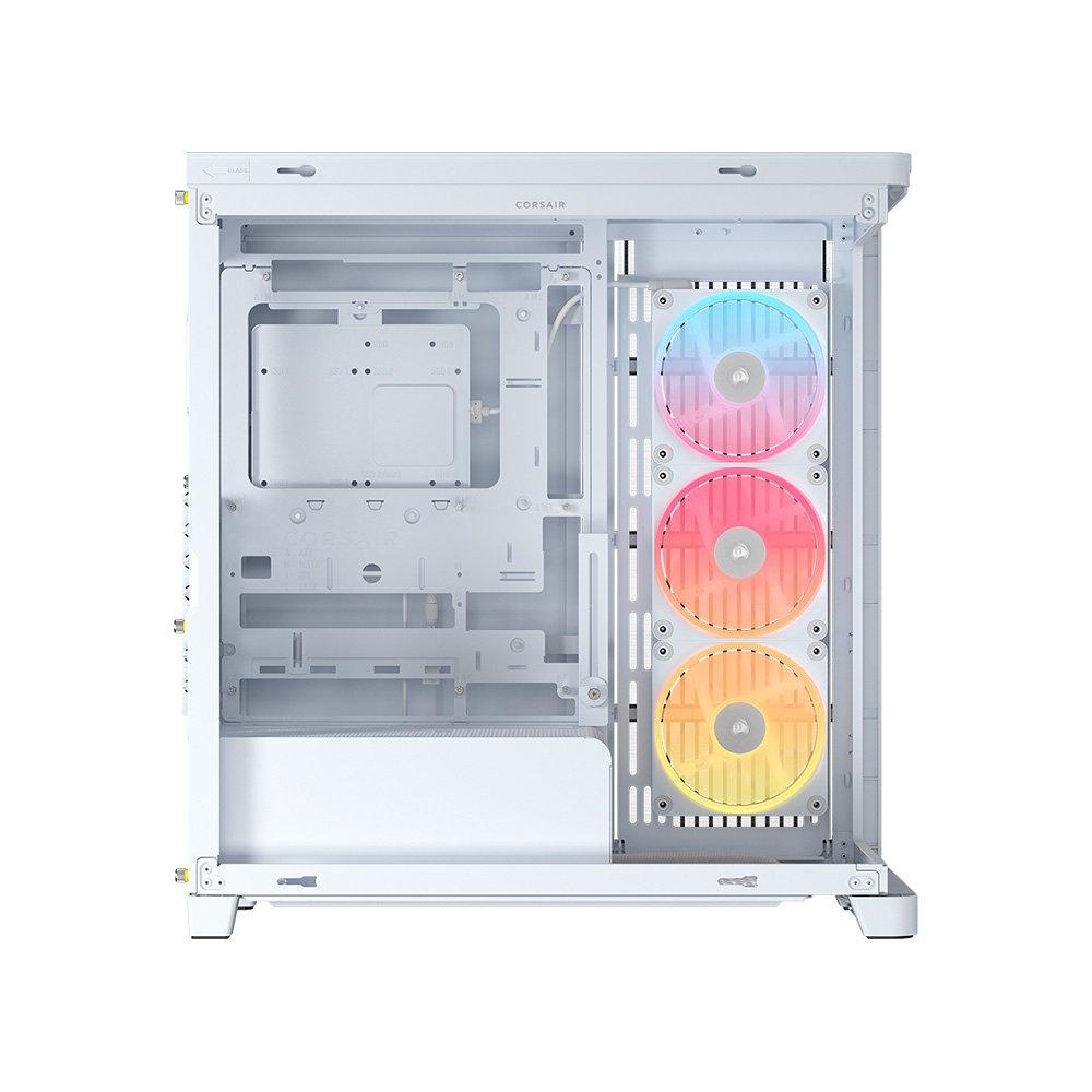 Gabinete Gamer ( Balão.info) 4500X LX-R RGB, E-ATX, Mid Tower, E-ATX, Lateral e frontal em Vidro Curvo Temperado, 3x Fans, Branco - CC-( Balão.info)-WW - view 6