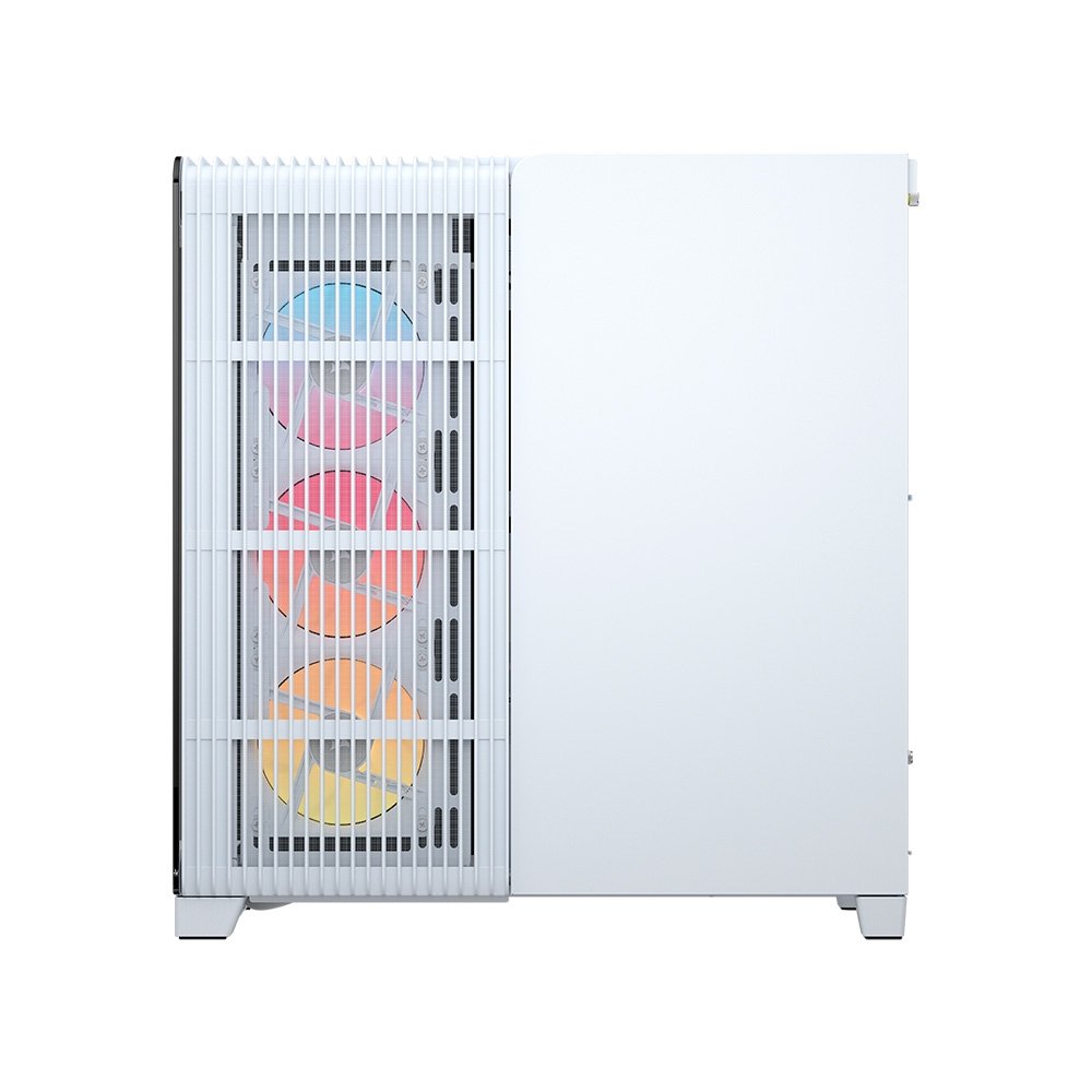Imagem 5 de 14 do produto Gabinete Gamer Corsair 4500X LX-R RGB, E-ATX, Mid Tower, E-ATX, Lateral e frontal em Vidro Curvo Temperado, 3x Fans, Branco - CC-9011317-WW
