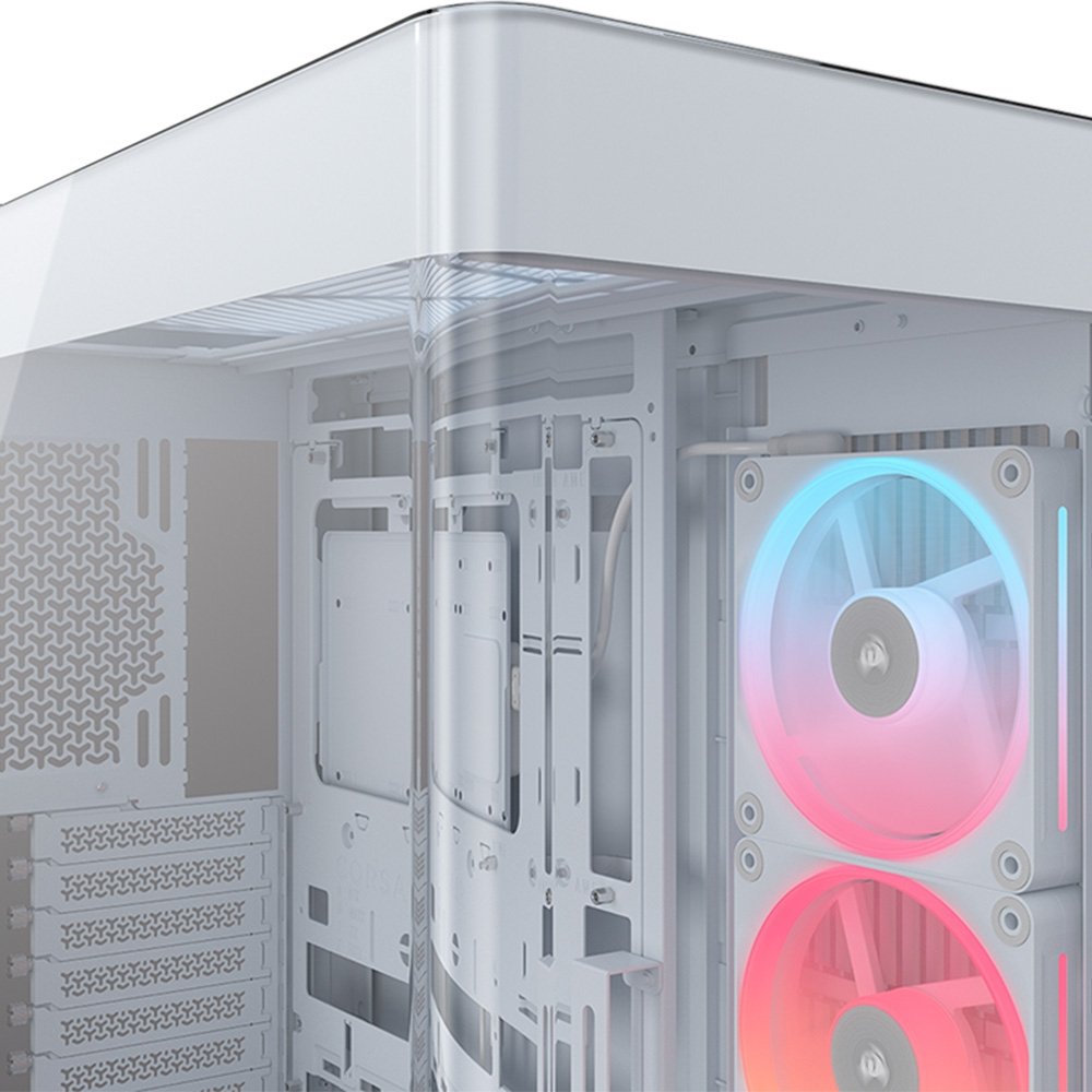 Gabinete Gamer ( Balão.info) 4500X LX-R RGB, E-ATX, Mid Tower, E-ATX, Lateral e frontal em Vidro Curvo Temperado, 3x Fans, Branco - CC-( Balão.info)-WW - view 12