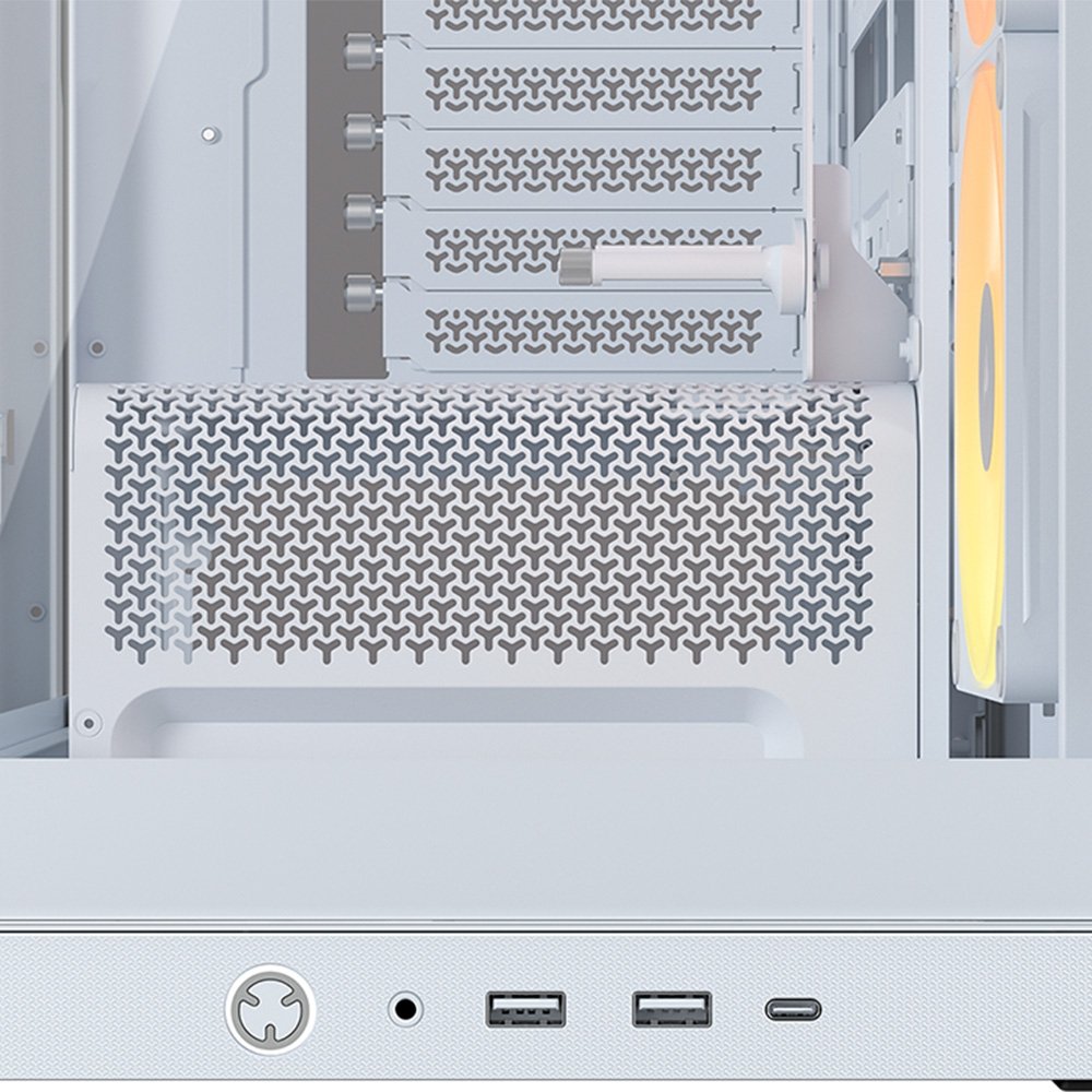 Imagem 13 de 14 do produto Gabinete Gamer Corsair 4500X LX-R RGB, E-ATX, Mid Tower, E-ATX, Lateral e frontal em Vidro Curvo Temperado, 3x Fans, Branco - CC-9011317-WW
