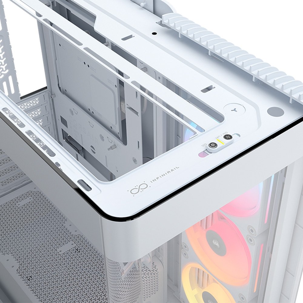 Imagem 14 de 14 do produto Gabinete Gamer Corsair 4500X LX-R RGB, E-ATX, Mid Tower, E-ATX, Lateral e frontal em Vidro Curvo Temperado, 3x Fans, Branco - CC-9011317-WW