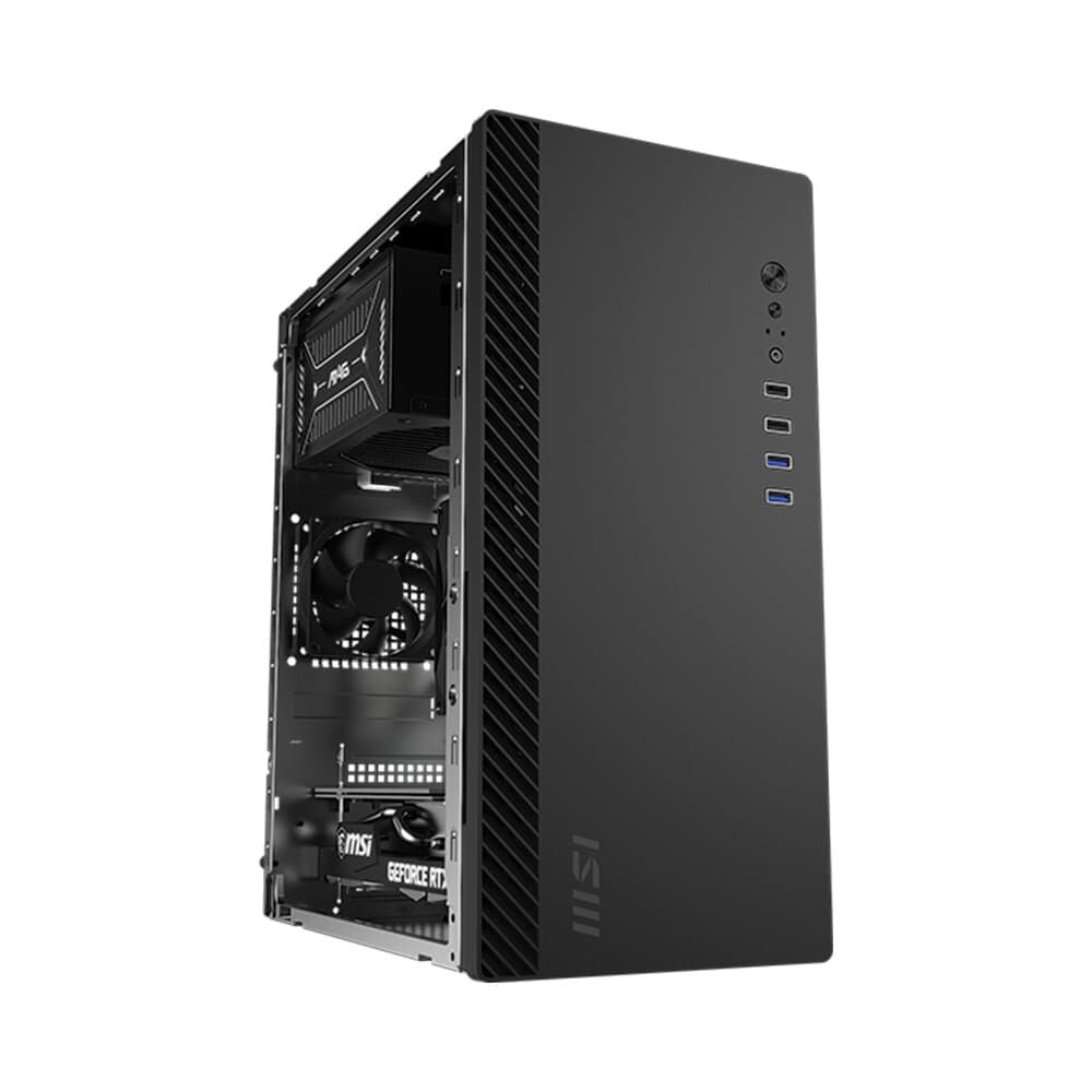 Gabinete MSI PRO SHIELD M100P, Pre Installed FAN, M-ATX,Mini ITX, Preto - PROSHIELDM100P