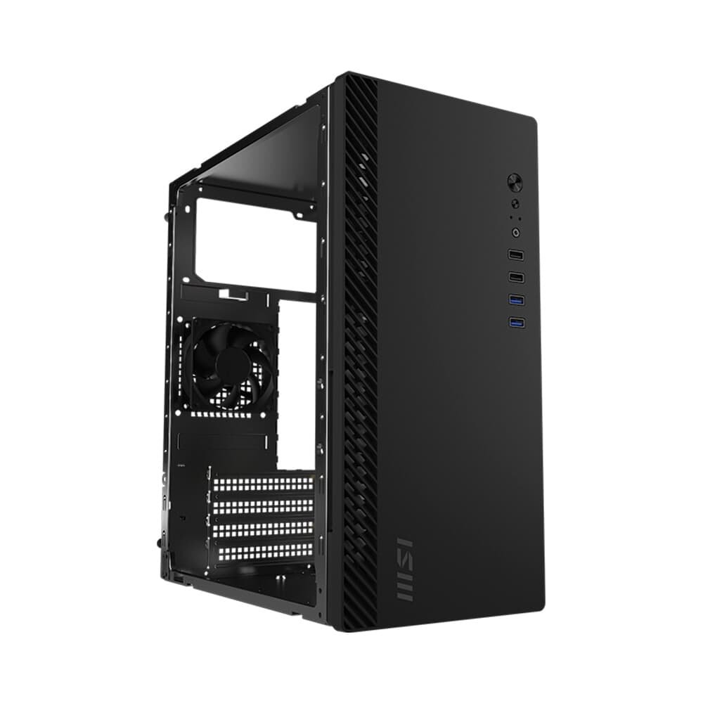 Gabinete MSI PRO SHIELD M100P, Pre Installed FAN, M-ATX,Mini ITX, Preto - PROSHIELDM100P - view 7
