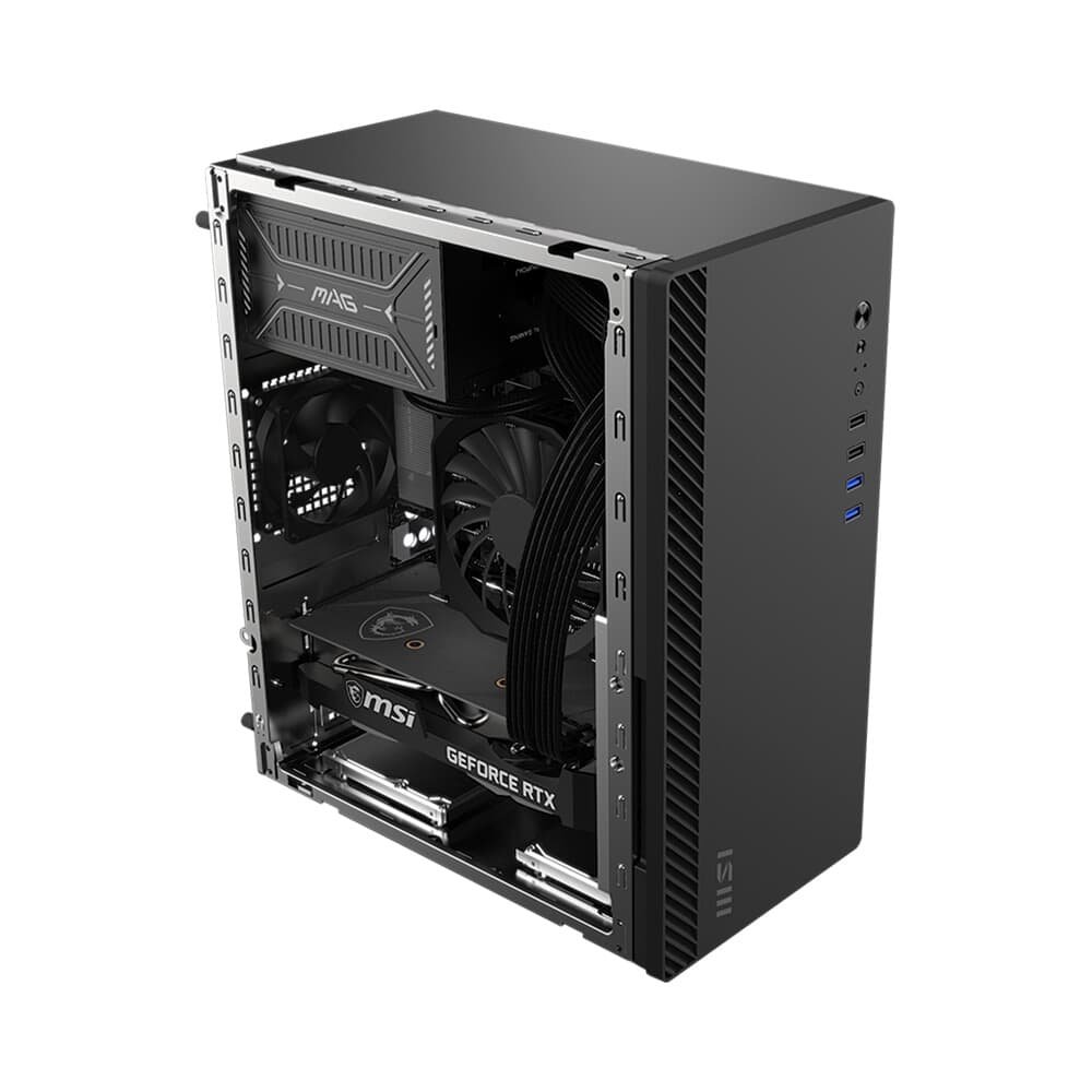 Gabinete MSI PRO SHIELD M100P, Pre Installed FAN, M-ATX,Mini ITX, Preto - PROSHIELDM100P - view 11