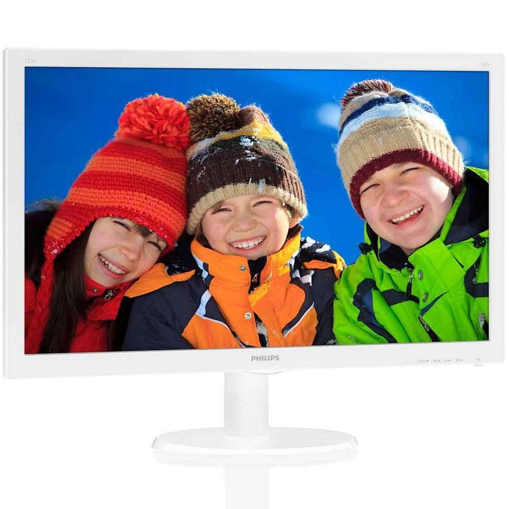 Imagem 2 de 2 do produto Monitor Philips LED 21.5´ Widescreen, Full HD, HDMI/VGA, Branco - 223V5LHSW