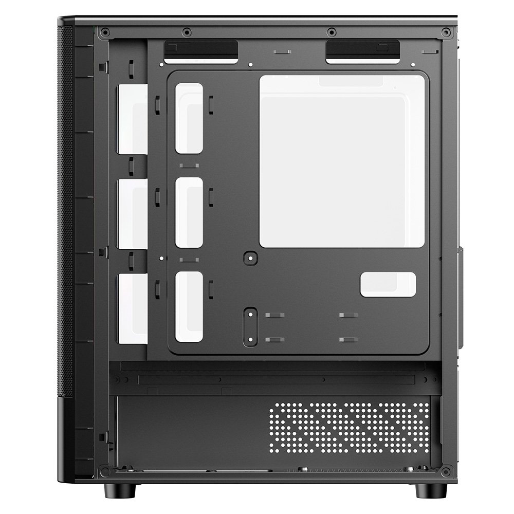 Imagem 9 de 9 do produto Gabinete Gamer Hyrax Tower HGB205, Mini Tower, M-atx, Lateral Em Vidro Temperado, Frontal Em Malha De Aço, Preto - HGB205B