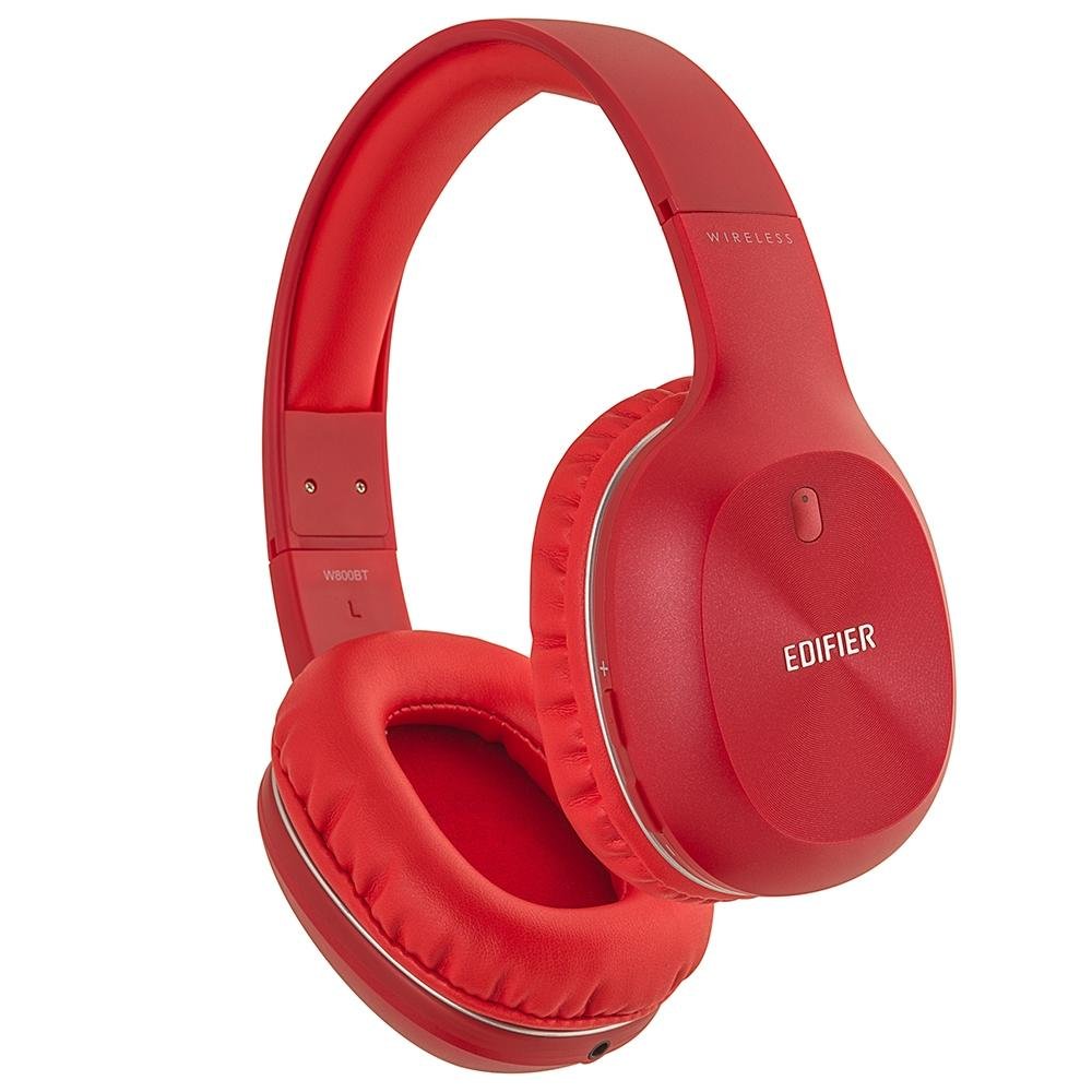 Imagem 2 de 5 do produto Fone de Ouvido Sem Fio Edifier, Bluetooth, Microfone, Vermelho - W800BT