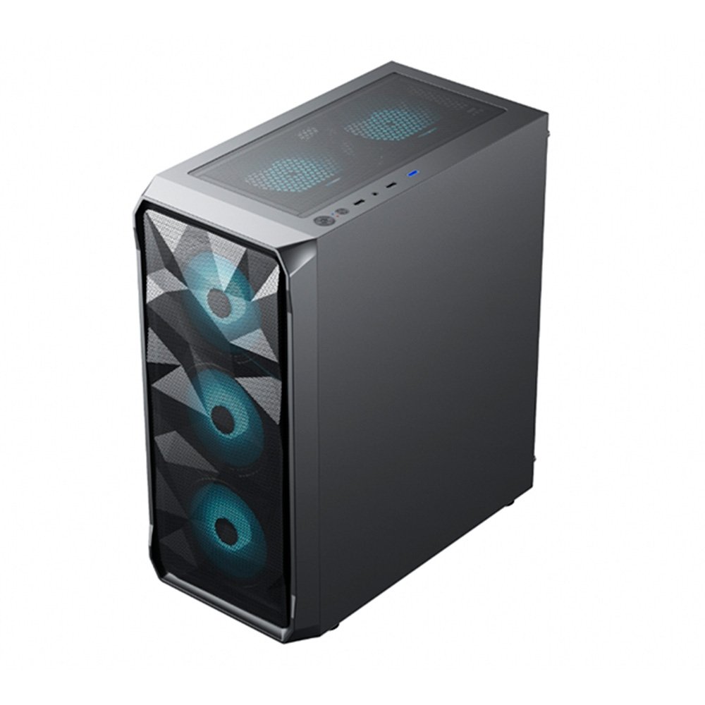 Gabinete Gamer Hyrax Tower HGB230, Mid Tower, ATX, Lateral Em Vidro Temperado, Preto - HGB230B - view 5