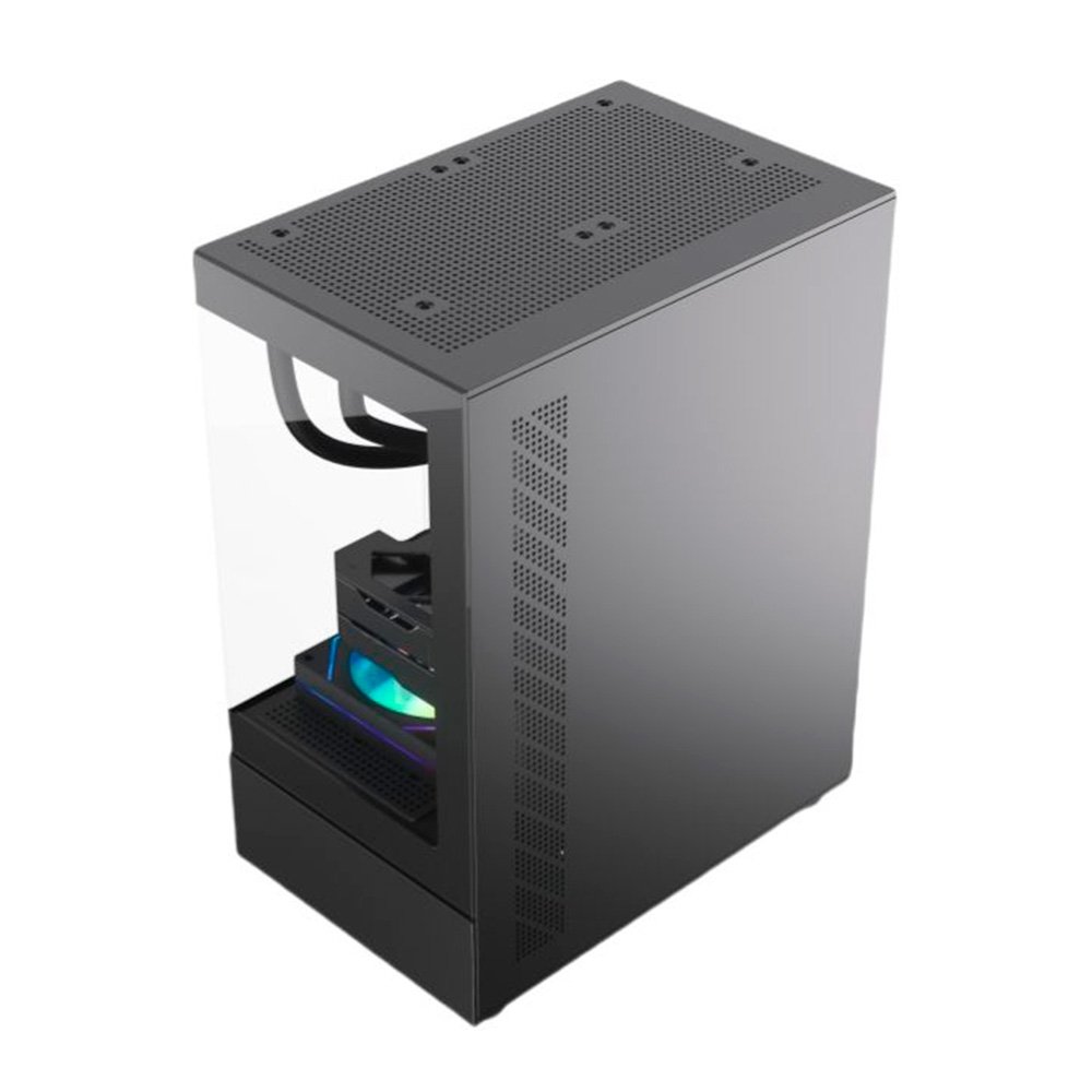 Imagem 6 de 7 do produto Gabinete Gamer Liketec Quest, Mid-Tower, M-ATX,Frontal e Lateral em Vidro Temperado, 3x Fans, Preto - LC-MX-QUEST-SF