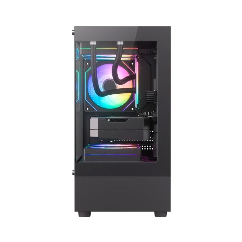 Imagem 7 de 7 do produto Gabinete Gamer Liketec Quest, Mid-Tower, M-ATX,Frontal e Lateral em Vidro Temperado, 3x Fans, Preto - LC-MX-QUEST-SF