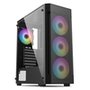Gabinete Gamer Liketec Hurricane, Mid Tower, ATX, Frontal Mesh, Lateral em Vidro Temperado, 3x Fans, Preto- LC-AT-HURRICANE-3FR