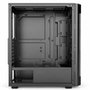 Gabinete Gamer Liketec Hurricane, Mid Tower, ATX, Frontal Mesh, Lateral em Vidro Temperado, 3x Fans, Preto- LC-AT-HURRICANE-3FR
