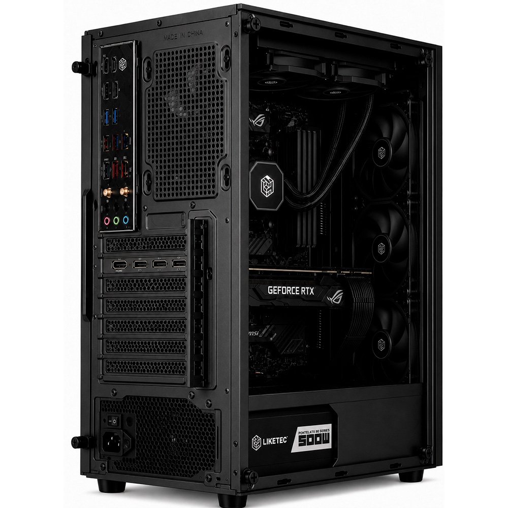 Gabinete Gamer Liketec Hurricane, Mid Tower, ATX, Frontal Mesh, Lateral em Vidro Temperado, 3x Fans, Preto- LC-AT-HURRICANE-3FR Gabinete Gamer Liketec Hurricane, Mid Tower, ATX, Frontal Mesh, Lateral em Vidro Temperado, 3x Fans, Preto- LC-AT-HURRICANE-3FR