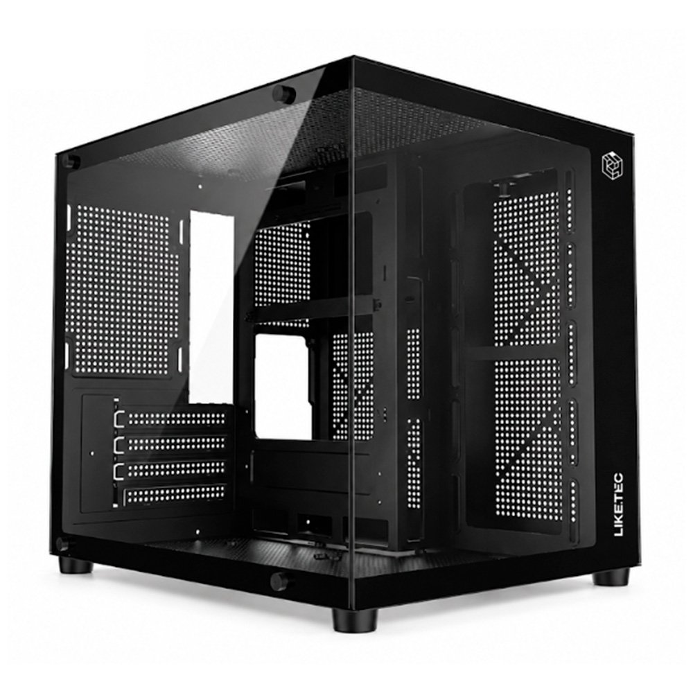 Gabinete Gamer Liketec Dasha V2, Cubo, M-ATX, Mini Tower, Frontal e Lateral em Vidro Temperado, Sem FANs, Preto - LC-MT-CUBODASHAV2-SF - view 2