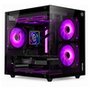 Gabinete Gamer Liketec Dasha V2, Cubo, M-ATX, Mini Tower, Frontal e Lateral em Vidro Temperado, Sem FANs, Preto - LC-MT-CUBODASHAV2-SF