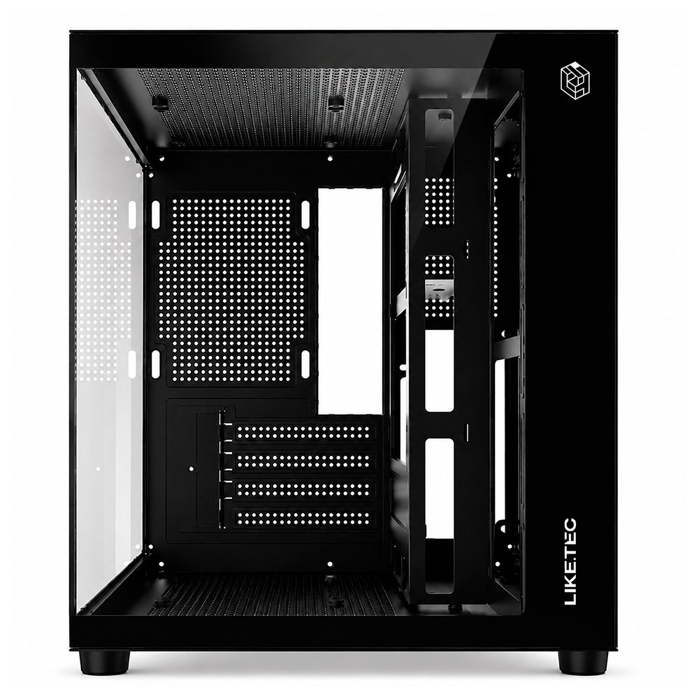 Gabinete Gamer Liketec Dasha V2, Cubo, M-ATX, Mini Tower, Frontal e Lateral em Vidro Temperado, Sem FANs, Preto - LC-MT-CUBODASHAV2-SF - view 4