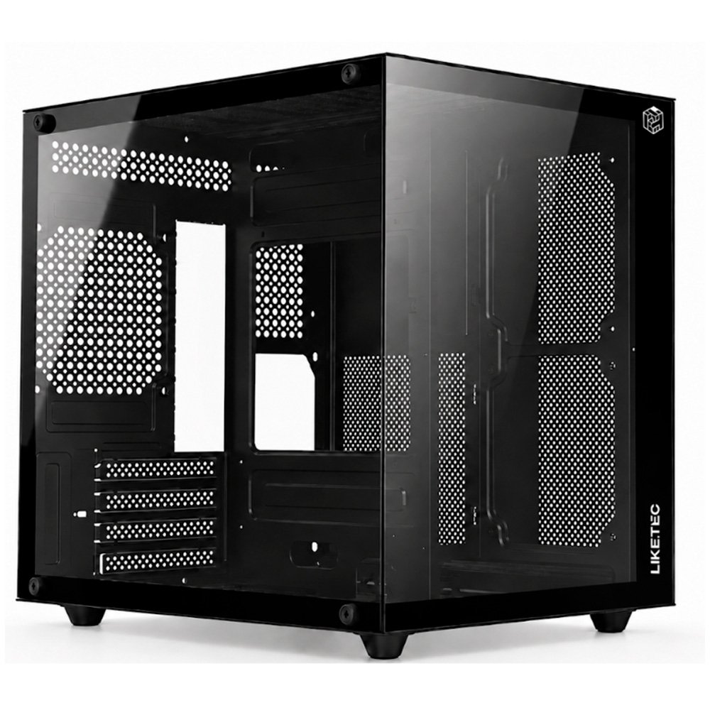 Gabinete Gamer Liketec Dasha V2, Cubo, M-ATX, Mini Tower, Frontal e Lateral em Vidro Temperado, Sem FANs, Preto - LC-MT-CUBODASHAV2-SF - view 6