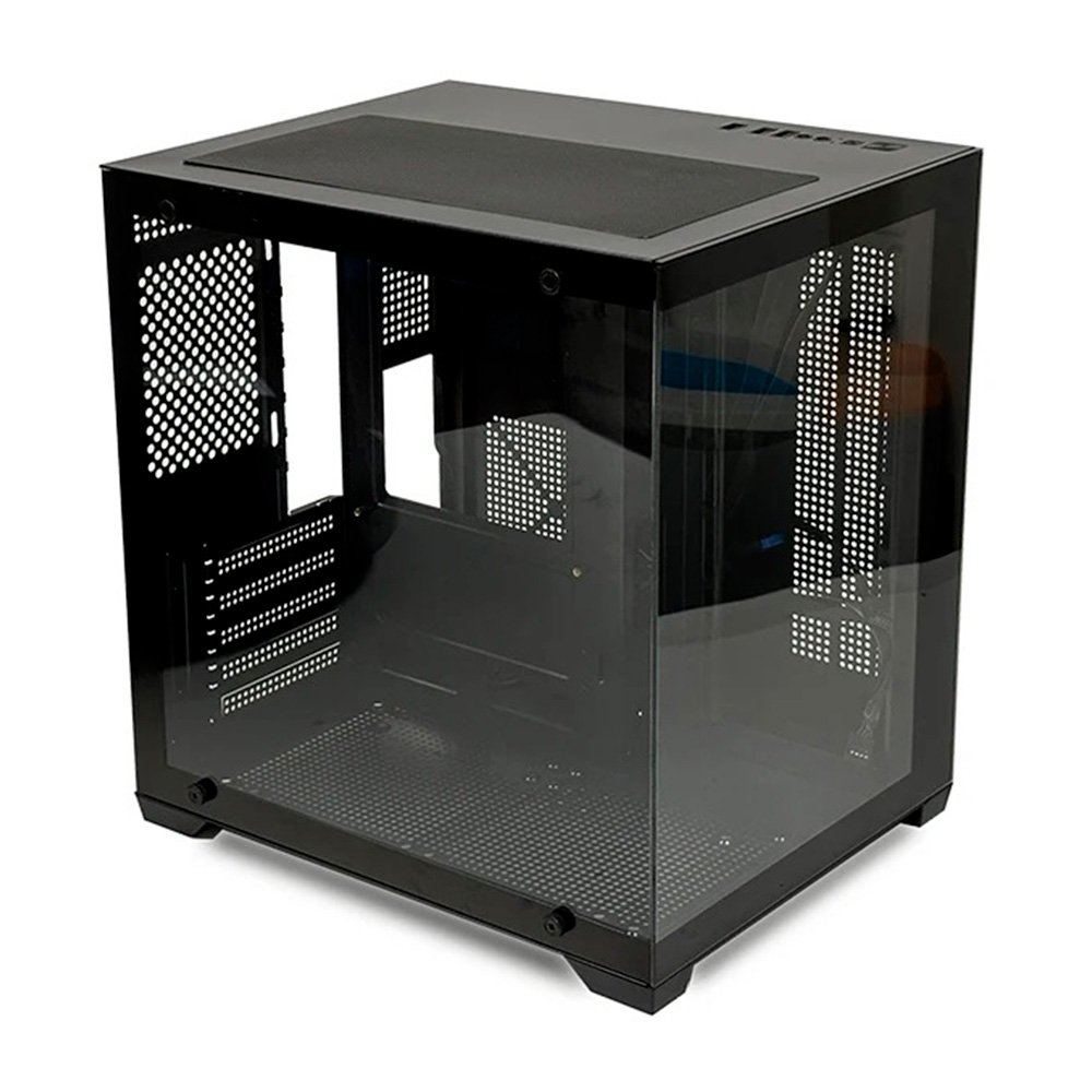 Gabinete Gamer Liketec Dasha V2, Cubo, M-ATX, Mini Tower, Frontal e Lateral em Vidro Temperado, Sem FANs, Preto - LC-MT-CUBODASHAV2-SF - view 9