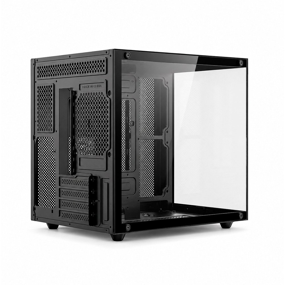 Gabinete Gamer Liketec Dasha V2, Cubo, M-ATX, Mini Tower, Frontal e Lateral em Vidro Temperado, Sem FANs, Preto - LC-MT-CUBODASHAV2-SF - view 10