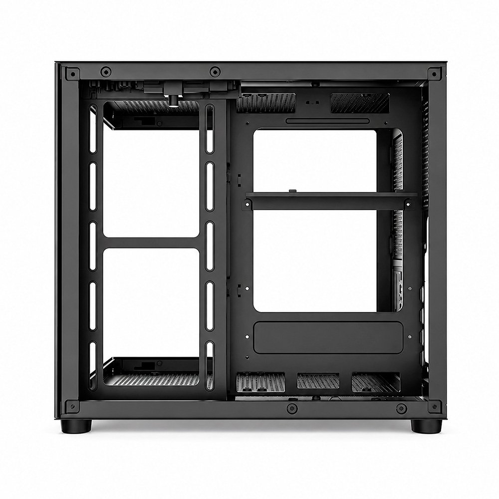 Gabinete Gamer Liketec Dasha V2, Cubo, M-ATX, Mini Tower, Frontal e Lateral em Vidro Temperado, Sem FANs, Preto - LC-MT-CUBODASHAV2-SF - view 12