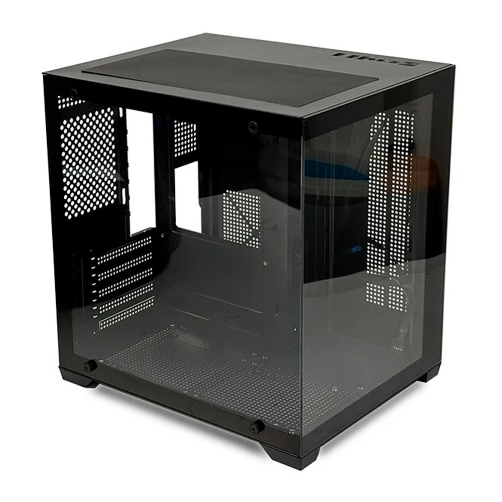 Gabinete Gamer Liketec Dasha V2, Cubo, M-ATX, Mini Tower, Frontal e Lateral em Vidro Temperado, Sem FANs, Preto - LC-MT-CUBODASHAV2-SF - view 2