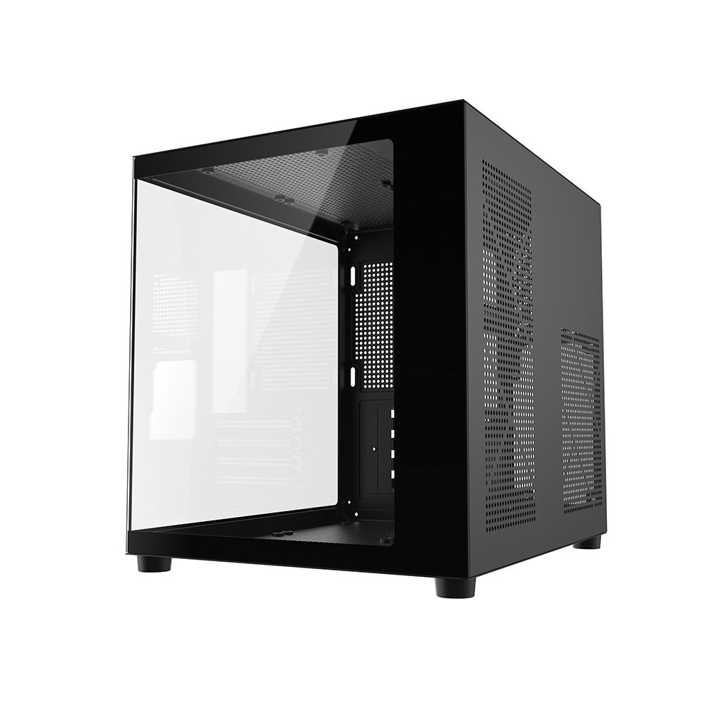 Gabinete Gamer Liketec Dasha V2, Cubo, M-ATX, Mini Tower, Frontal e Lateral em Vidro Temperado, Sem FANs, Preto - LC-MT-CUBODASHAV2-SF - view 12