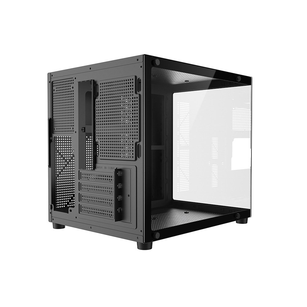 Gabinete Gamer Liketec Dasha V2, Cubo, M-ATX, Mini Tower, Frontal e Lateral em Vidro Temperado, Sem FANs, Preto - LC-MT-CUBODASHAV2-SF - view 11