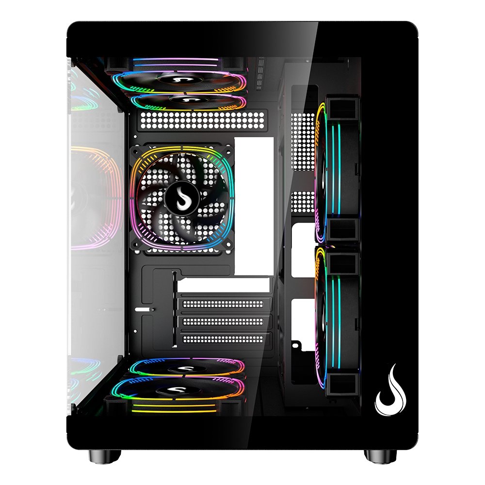 Imagem 4 de 5 do produto Gabinete Gamer Rise Mode Galaxy Glass X Mini, M-ATX, Lateral e Frontal em Vidro Temperado, Preto - RM-GA-GGXN-FB
