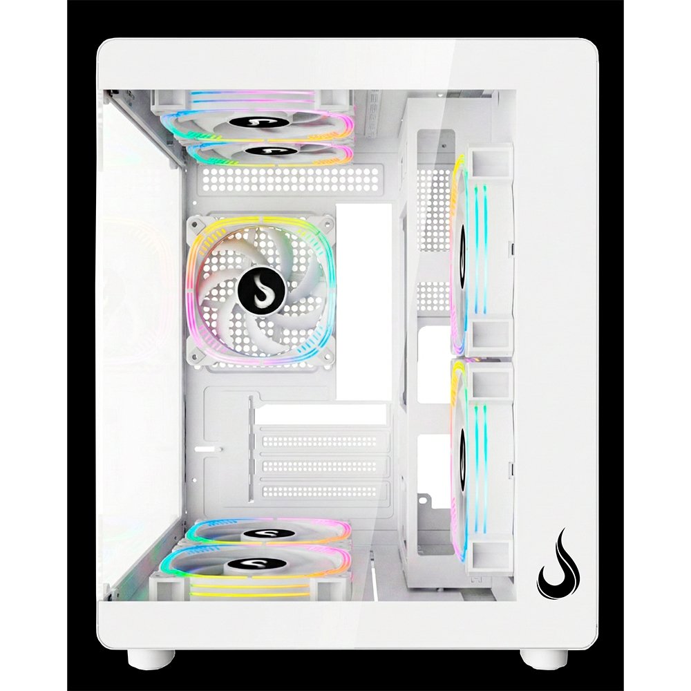 Gabinete Gamer Rise Mode Galaxy Glass X Mini, M-ATX, Lateral e Frontal em Vidro Temperado, Branco - RM-GA-GGXN-FW - view 5