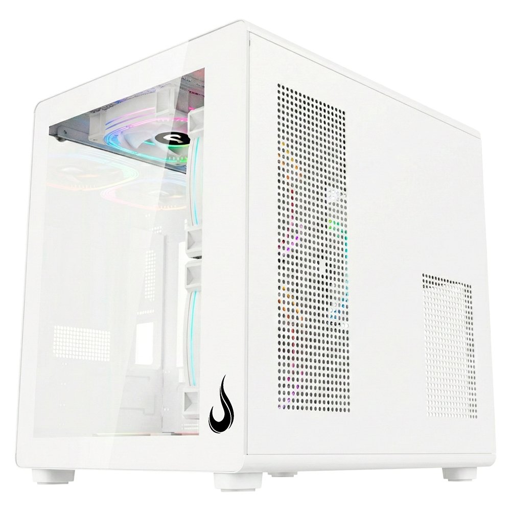 Gabinete Gamer Rise Mode Galaxy Glass X Mini, M-ATX, Lateral e Frontal em Vidro Temperado, Branco - RM-GA-GGXN-FW - view 4