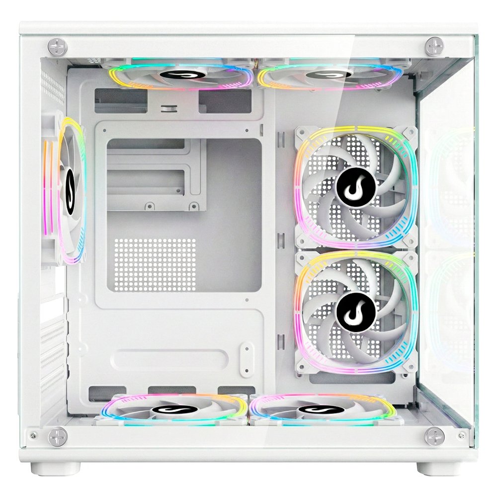 Gabinete Gamer Rise Mode Galaxy Glass X Mini, M-ATX, Lateral e Frontal em Vidro Temperado, Branco - RM-GA-GGXN-FW - view 3