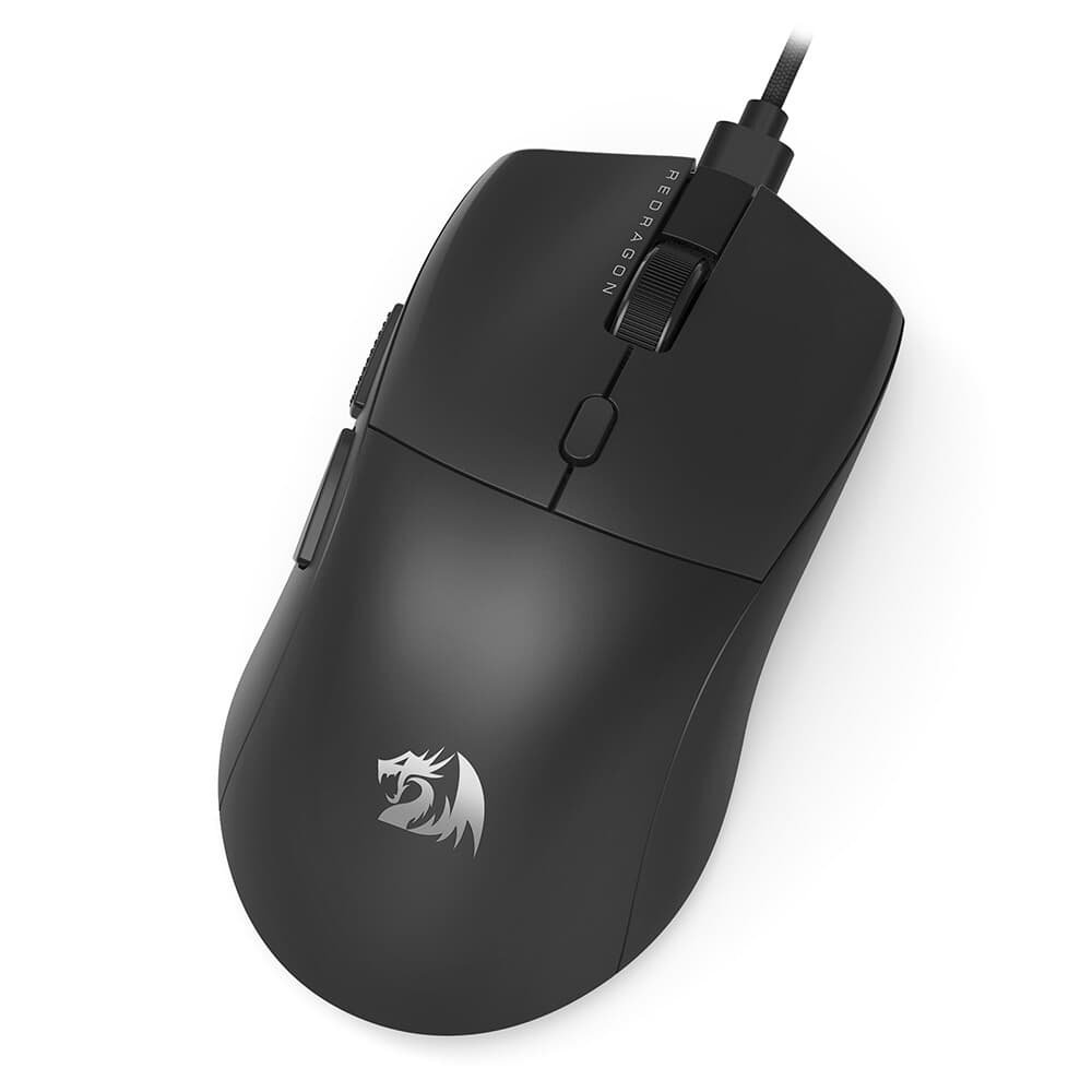 Imagem 5 de 9 do produto Mouse Gamer Ultraleve Redragon Neva, Sensor Óptico PAW3395, 26000 DPI, 6 Botões programáveis, USB Tipo-C, 8000Hz, Preto - M815
