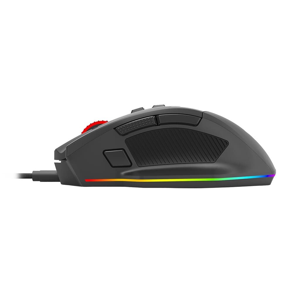 Mouse Gamer Redragon Rind, RGB, Sensor PAW3333, 16000 DPI, 10 Botões Programáveis, USB, Preto - M813-RGB