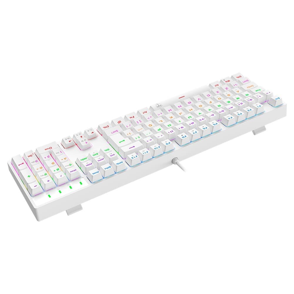 Teclado Mecânico Gamer T-Dagger Rebel, RGB, Full Size, Switch Dust-proof Marrom, USB, ABNT2, Branco - T-TGK328W-BR - view 2