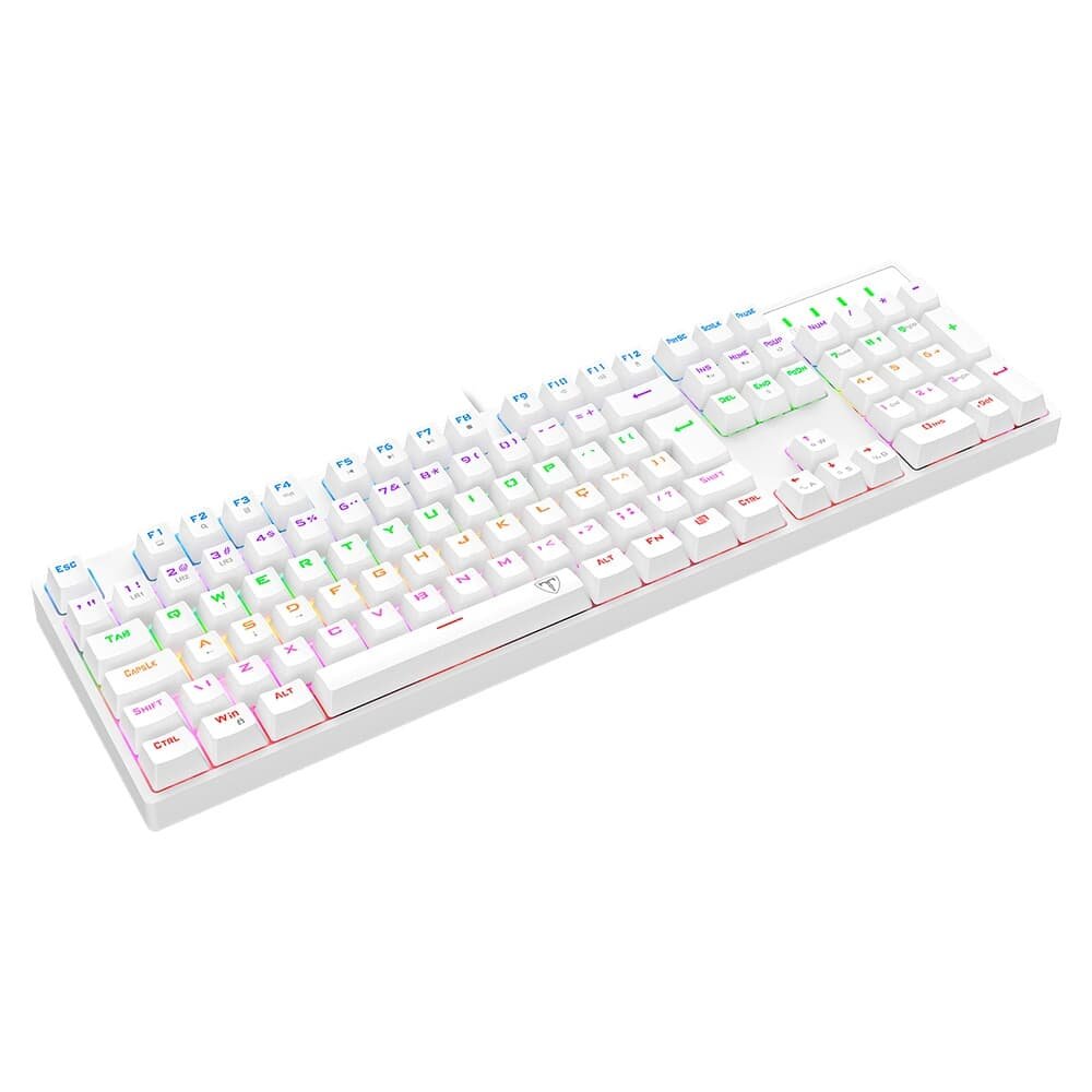 Teclado Mecânico Gamer T-Dagger Rebel, RGB, Full Size, Switch Dust-proof Marrom, USB, ABNT2, Branco - T-TGK328W-BR - view 3