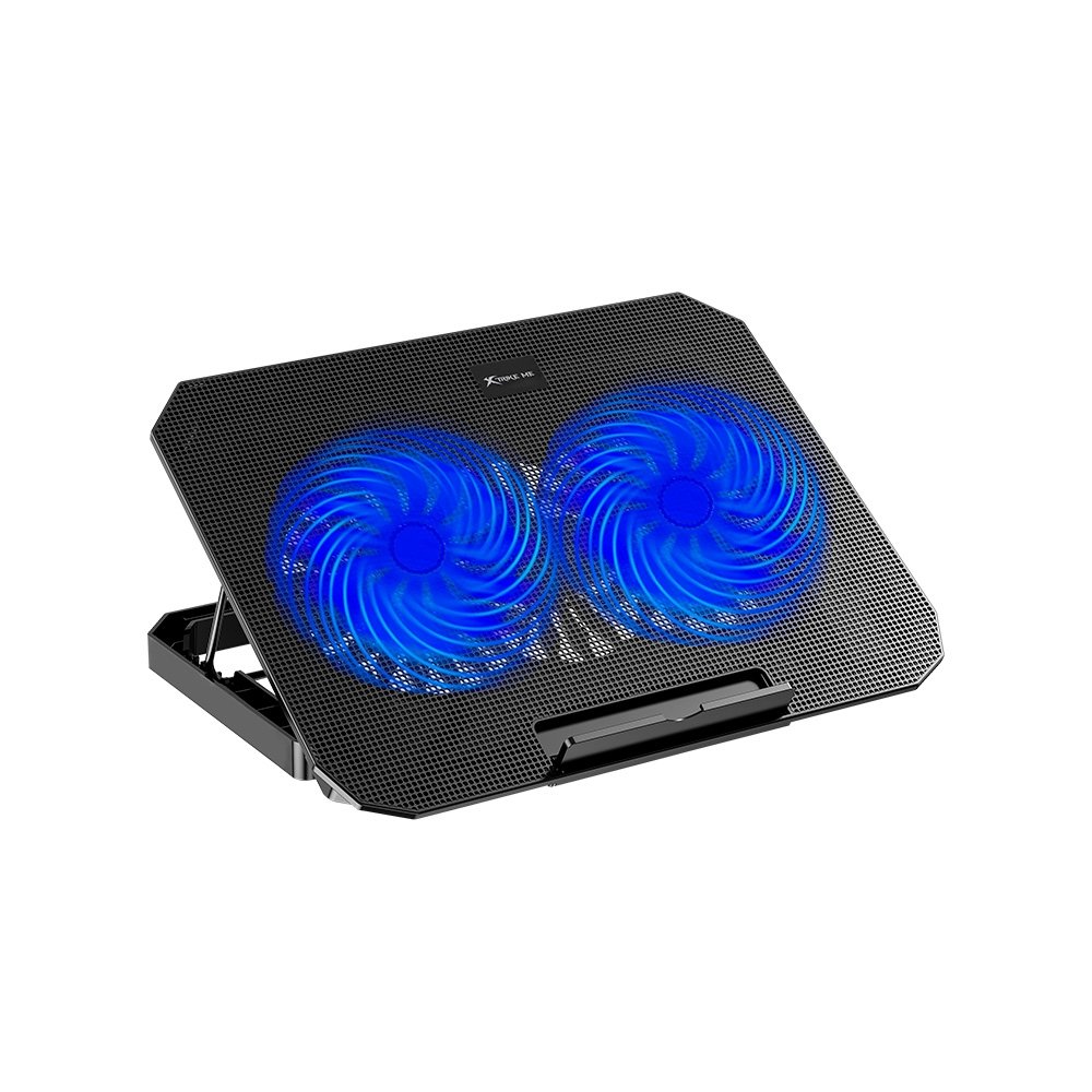 "Base com Cooler para Notebook Xtrike Me, com 2 Fans, até 17"", 2x USB, com Apoio para Celular, LED, Preto - FN-818"