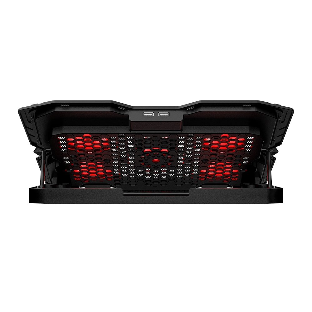 Base com Cooler para Notebook Xtrike Me, com 5 Fans, até 15.6, 2x USB, com Apoio para Celular, LED, Preto - FN-813 - view 6