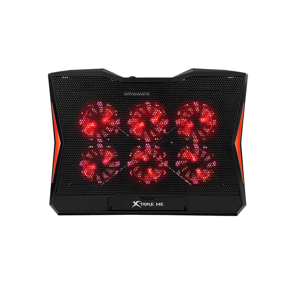 Base com Cooler para Notebook Xtrike Me, com 6 Fans com Ajuste de Velocidade, até 17, 2x USB, LED ajustável, Preto - FN-811
