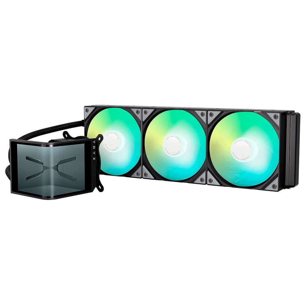 Water Cooler Tryx PANORAMA 360mm, com tela AMOLED, AMD e Intel, Preto - L-P360L-AM3M-G0K Water Cooler Tryx PANORAMA 360mm, com tela AMOLED, AMD e Intel, Preto - L-P360L-AM3M-G0K