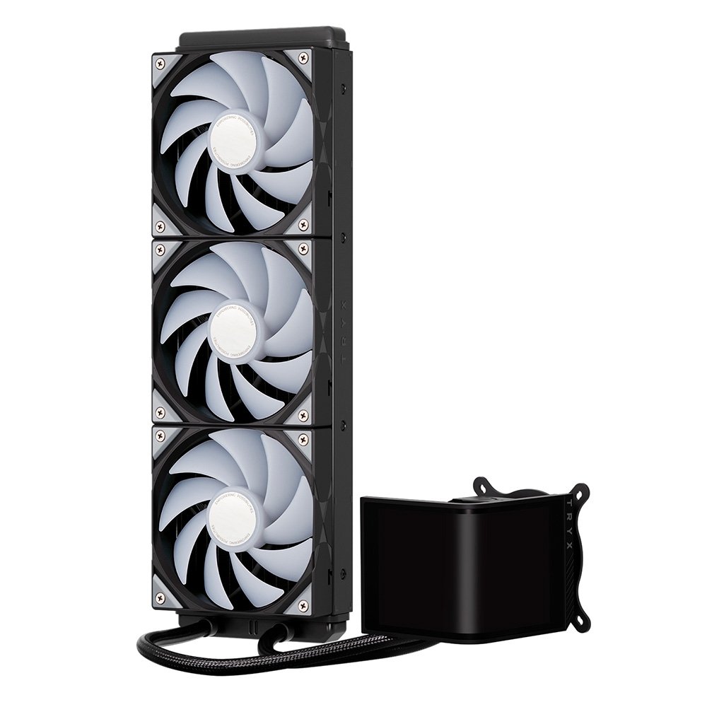 Water Cooler Tryx PANORAMA 360mm, com tela AMOLED, AMD e Intel, Preto - L-P360L-AM3M-G0K Water Cooler Tryx PANORAMA 360mm, com tela AMOLED, AMD e Intel, Preto - L-P360L-AM3M-G0K