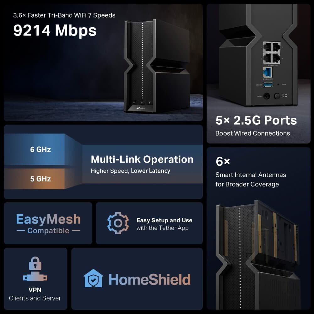 Roteador TP-Link Archer BE550 Wi-Fi 7 |KaBuM!