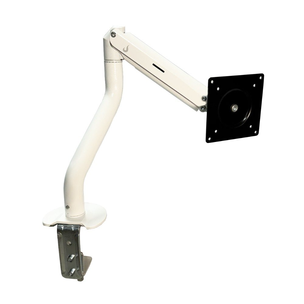 Suporte de Mesa Articulado para Monitor de 15 a 34 Iron Lift Rise Mode, Ajuste de altura, Pistão a Gás, Vesa, Branco - RM-IL-01-W