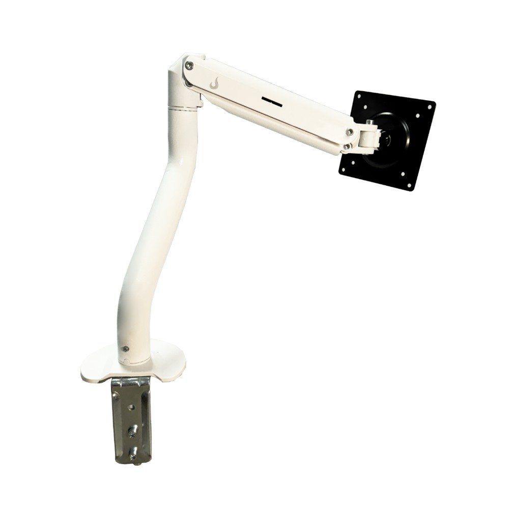 Suporte de Mesa Articulado para Monitor de 15" a 34" Iron Lift Rise Mode, Ajuste de altura, Pistão a Gás, Vesa, Branco - RM-IL-01-W Suporte de Mesa Articulado para Monitor de 15" a 34" Iron Lift Rise Mode, Ajuste de altura, Pistão a Gás, Vesa, Branco - RM-IL-01-W