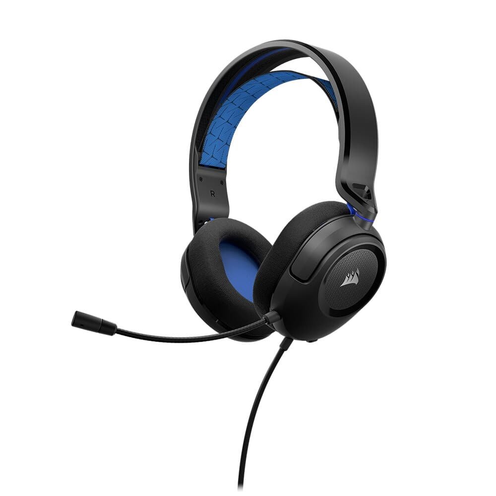 Imagem 2 de 6 do produto Headset Gamer Corsair HS35 v2, Preto e Azul - CA-9011383-NA
