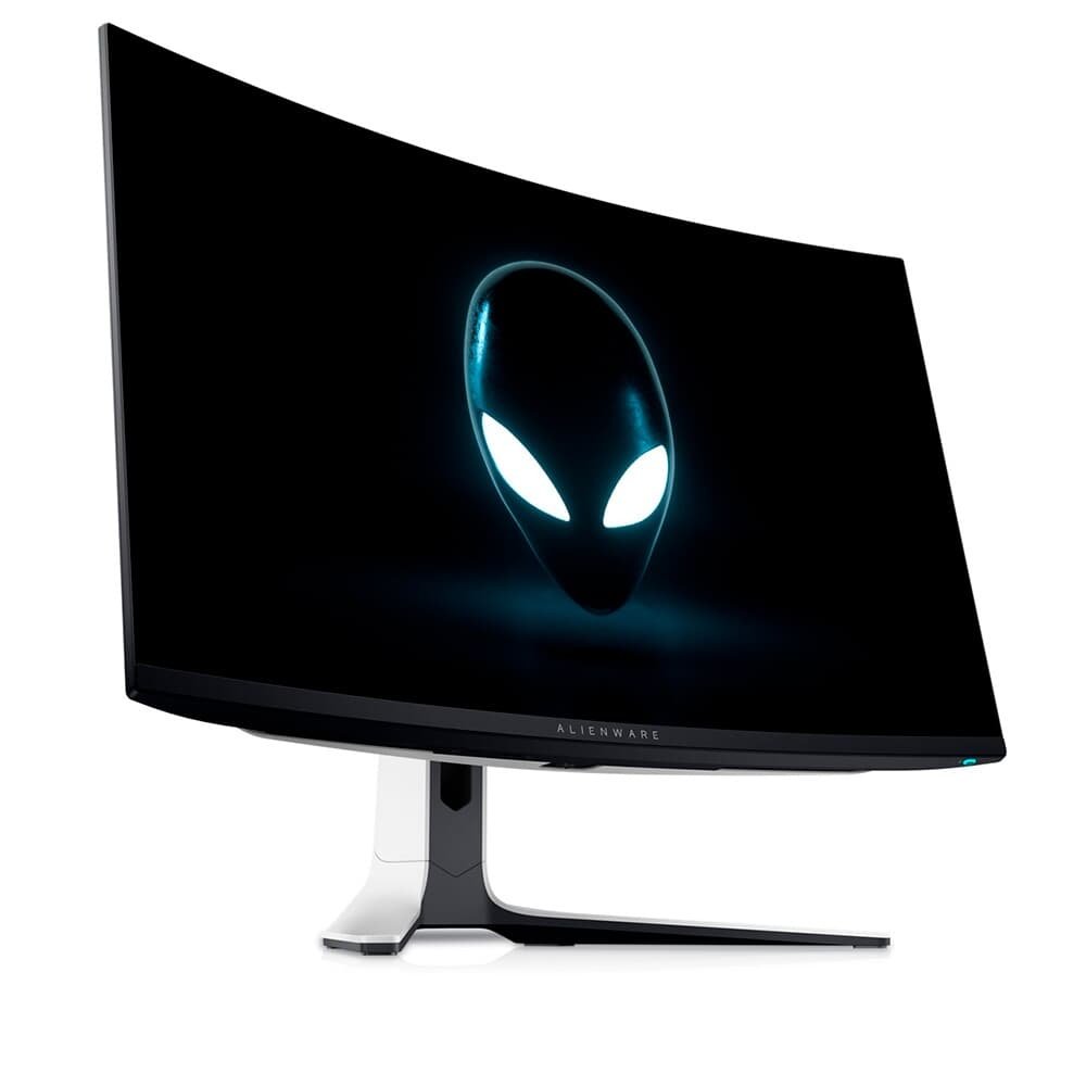 Monitor Gamer Curvo Dell Alienware 32", 4K, 240Hz, 0.03ms, QD-OLED, DisplayPort e HDMI, Ajuste de Altura, Preto e Branco - AW3225QF - view 4