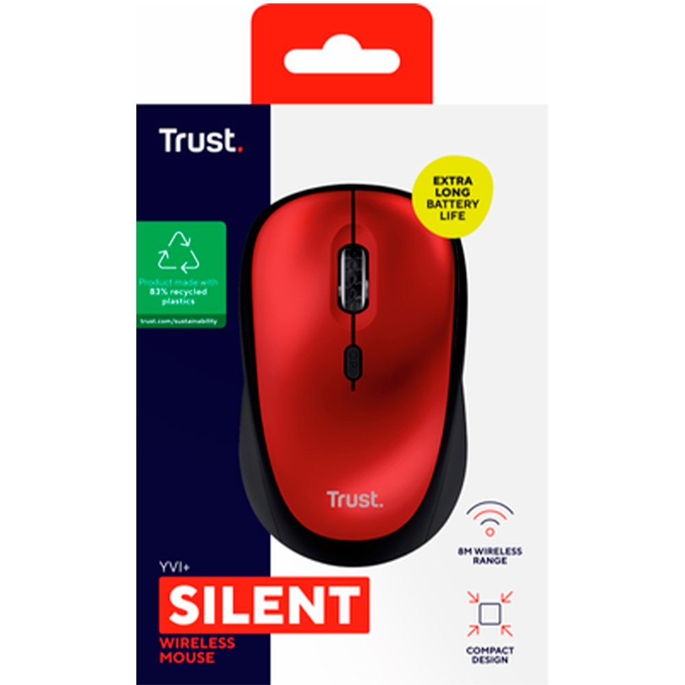 Mouse Sem Fio ( Balão.info) Yvi+, Silencioso, 1600 DPI, Recetor USB, Vermelho - ( Balão.info - foto 6