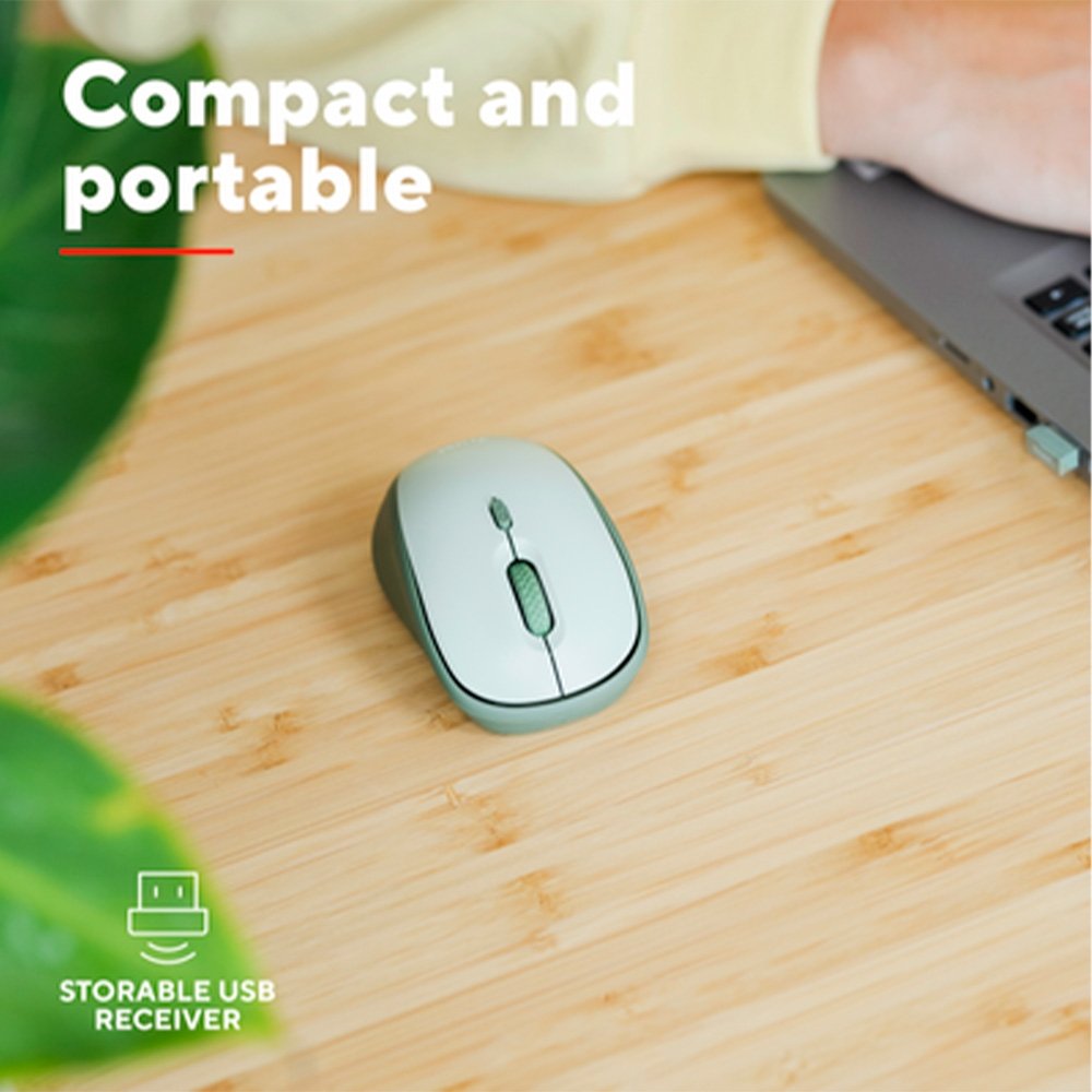 Mouse Sem Fio Trust Yvi+, Silencioso, 1600 DPI, Recetor USB, Verde - 24552 - view 4
