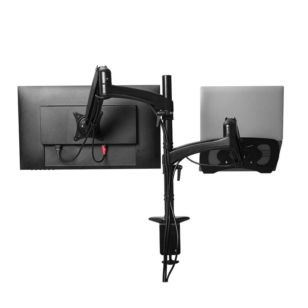 Imagem 2 de 10 do produto Suporte para Monitor e Laptop Até 32" Trust, Braço Duplo, Ergonômico, Preto - 25337