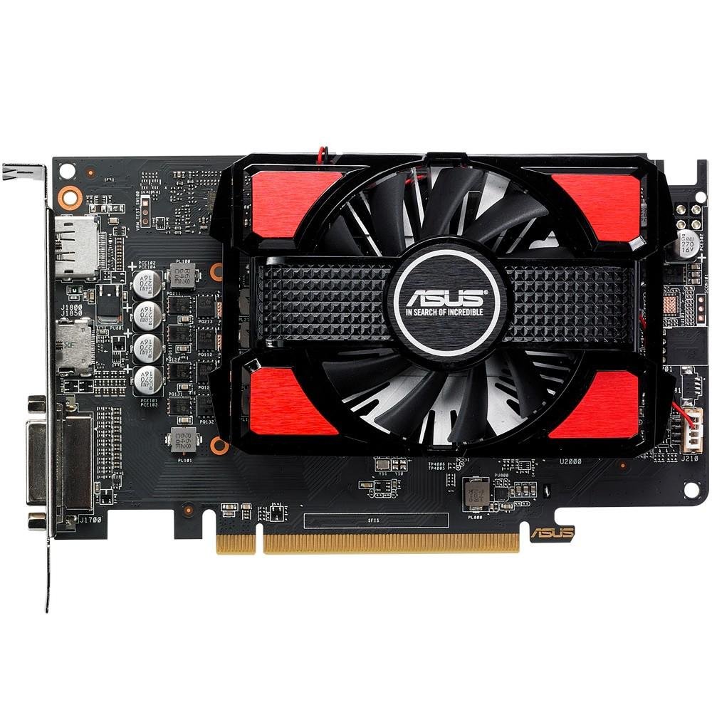 Placa de Vídeo VGA Asus AMD Radeon RX 550 4GB GDDR5 128Bits RX550-4G Placa de Vídeo VGA Asus AMD Radeon RX 550 4GB GDDR5 128Bits RX550-4G
