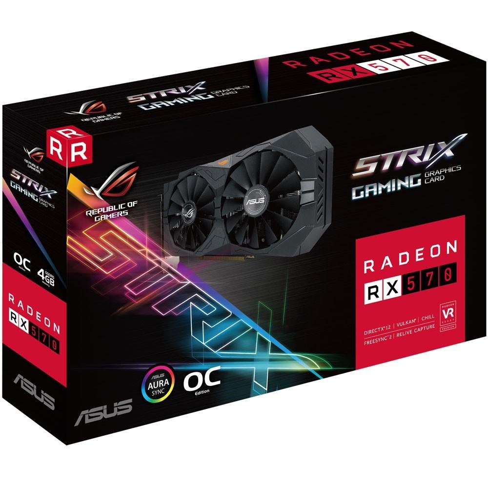 Imagem 9 de 11 do produto Placa de Vídeo Asus ROG Strix AMD Radeon RX 570 Gaming 4GB, GDDR5 - ROG-STRIX-RX570-O4G-GAMING